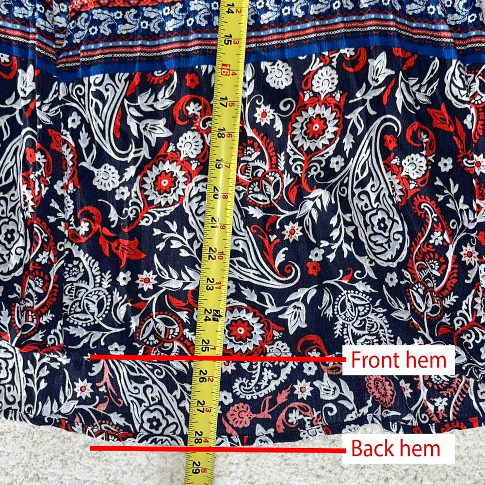 Xhilaration XXL NWT Boho Floral Open Front Kimono Cardigan High Low Hem - Picture 5 of 10